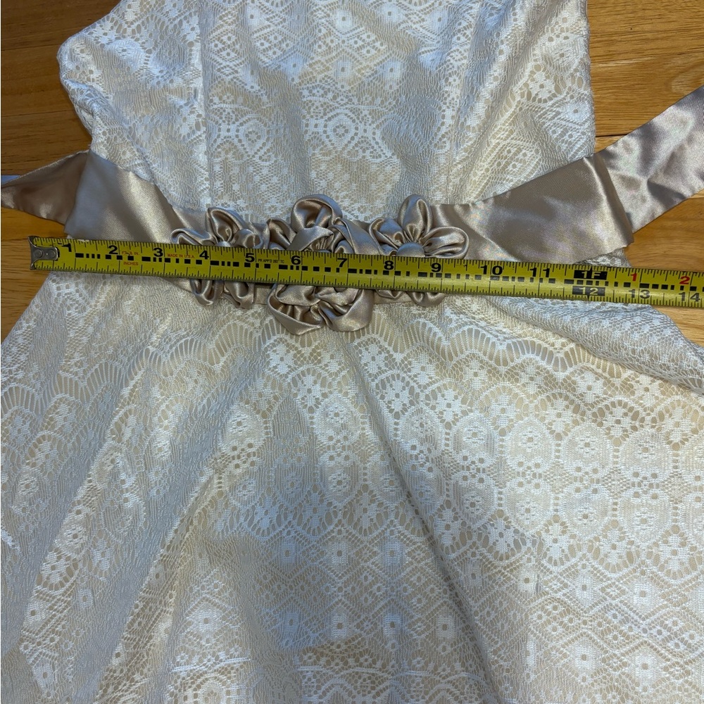 Flower Girl Dress Bonnie Jean Girls sz 12 hi low Easter Pageant Fairy Princess - Picture 6 of 11